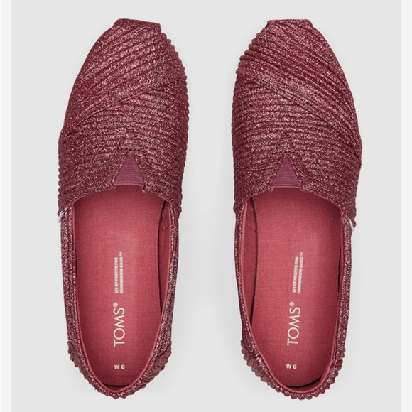 New TOMS Glimmer Cord Alpargatas Loafers Size 7 - Picture 1 of 6